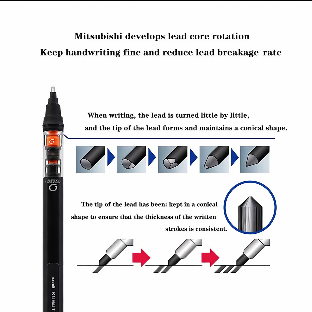 Self Sharpening UNI Kuru Toga Mechanical Pencil - 0.5mm (Blue)