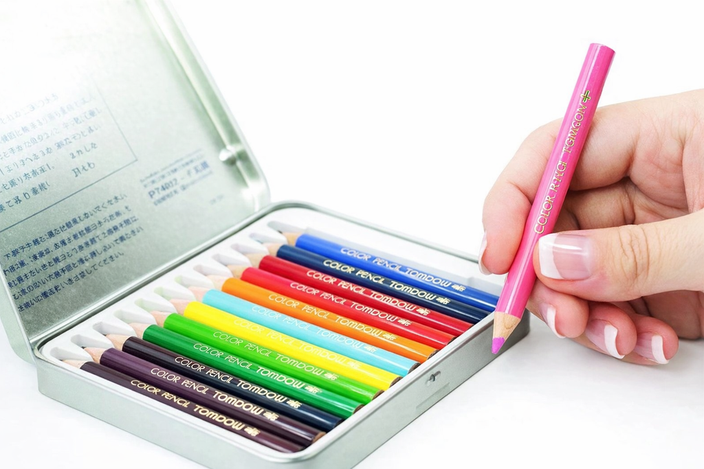 Tombow 12 Colour Mini Pencils with Sharpener