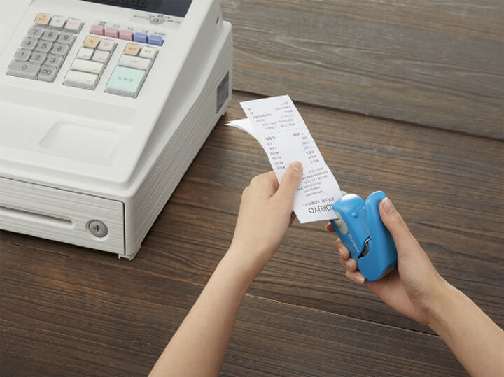 Kokuyo Harinacs Press Stapleless Stapler - Blue